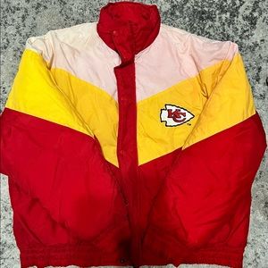 Vintage Kansas City Chiefs Logo 7 Hooded Jacket Men XL.